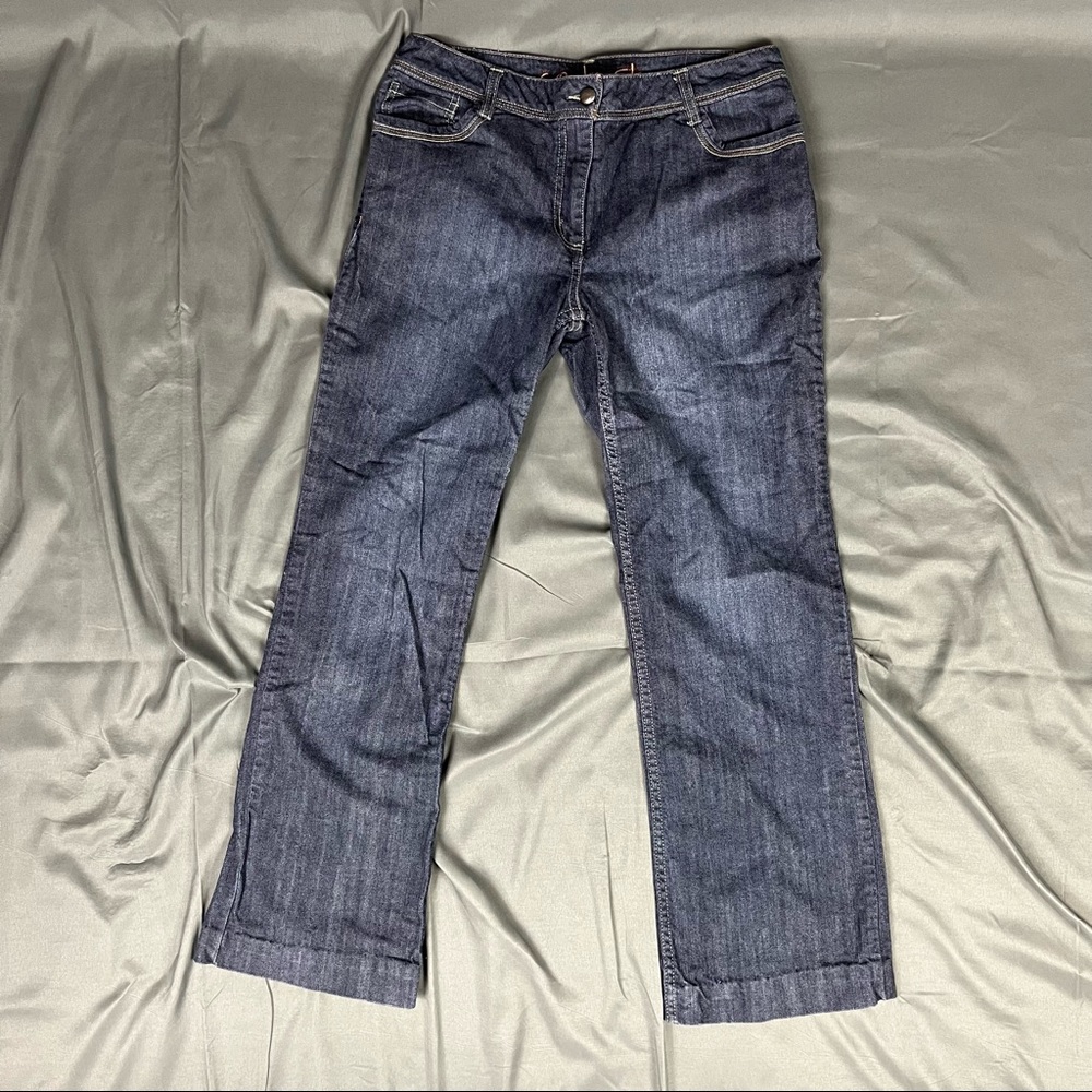 90's Vintage Contrast Wide Leg Denim | Size 13
